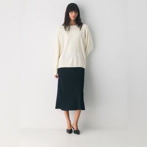 NWT - Aritzia Bare Cashmere Relaxed Crew Sweater - Light Birch - Size 2XS